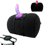 Sex Pillow with Suction Cup Dildo Mount Sex Toys Inflatable Pillow Vibrator Holder Set Universal Sex Saddle Strap on Pillow,Chair Hands-Free Play(Without Dildo)