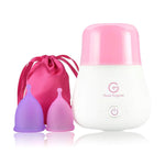 Menstrual Cups + Steamer Bundle - All You Need to Start Your Menstrual Cup Journey! - Feminine Hygiene - Leak-Free - up to 99.9%