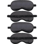 4 Pack Sleep Mask for Women & Men, 100% Blackout Silky Eye Cover, Zero Eye Pressure Soft Satin Blindfold with Elastic Adjustable Strap, Lightweight Night Eyes Shade for Travel Nap Side & Back Sleepers