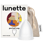 Lunette Menstrual Cup - Clear - Model 2 for Medium to Heavy Menstruation - Natural Alternative for Tampons and Sanitary Napkins