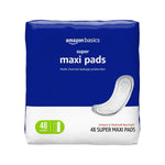 Maxi Pads For Periods- Thick, Super Absorbency, Unscented, 48 Count, 1 Pack
