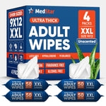 Adult Wipes for Elderly 1 Pack - Hospital Grade Extra Large Extra Thick Disposable Washcloths for Adult No-Rinse Bathing & Shower Alternative - Fragrance-Free XXL