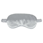 1 Pack Silk Sleep Mask, Soft Silk Eye Blindfold with Elastic Strap for Night Sleeping Travel and Nap, Unisex (Silver)