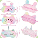 3 Pcs Kids Sleep Mask, Cat,Unicorn, Rainbow