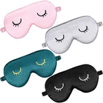 4 Pcs Cute Sleep Masks for Women Silk Eye Masks for Sleeping
