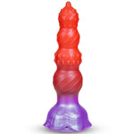 Cute Colorful Silicone Soft Anal Beads with Suction Cup 7.5'' Rose Design