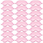 24 Pcs Silk Sleep Eye Masks Soft Satin Masks for Sleeping with Adjustable Elastic Strap Comfortable Blindfold Eyeshade for Men Women Travel Nap Night Sleep (Light Pink)