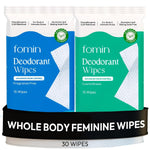 Acidified Deodorant Wipes for Women - 30 Count Variety Pack
