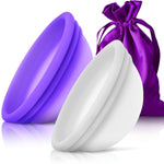 Reusable Menstrual Disc - Set of 2 Soft, Flexible Menstrual Discs for Women - Medical-Grade Silicone Period Cups for Leak-Free, Comfortable Protection - Eco-Friendly, Sustainable (2 Small)