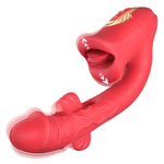 Tongue Rabbit Vibrator G Spot Vibrator Dildo Sex Toys Rose Toy for Women