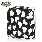 Portable Period Bag for Teen Pads, Napkins, Small Tampons - Sanitary Storage Bag, First Period Gifts for Teen Girls (Hearts)