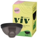 Viv for Your V Large Premium Menstrual Disc for Heavy Flow, Ring Stem Easy Removal, Soft Tampon Alternative for Active Lifestyle, Comfortable 12 Hour Wear, Medical-Grade Silicone Reusable Period Cup