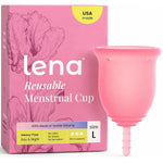 Menstrual Cup - Soft Reusable Period Cups for Women - Large, Pink