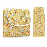 Foldable Floral Period Bag, Sanitary Pad & Tampon Organizer Yellow