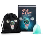 Reusable Menstrual Cup -100% Medical Grade Silicone - No Metals or Toxins - Soft & Comfortable Period Care - Leak Free - 10 Hours of Protection -Size B-Minted