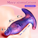 Big Head Sex Toys Anal Plug For Adults,Premium Liquid Silicone Wearable Plug T-Shaped Base,Colorful Flexible G Spot Clitoral Vagina Anal Toy For Women Men Couples.(S)