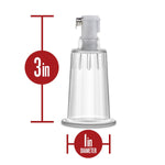 Temptasia Nipple Pumping Cylinders - Set Of 2-1 Inch Wide - Nterchange Compatible Replacement Upgrade For All Temptasia Nipple Pumps Sex Sexual Enhancing Toy For Women - Clear