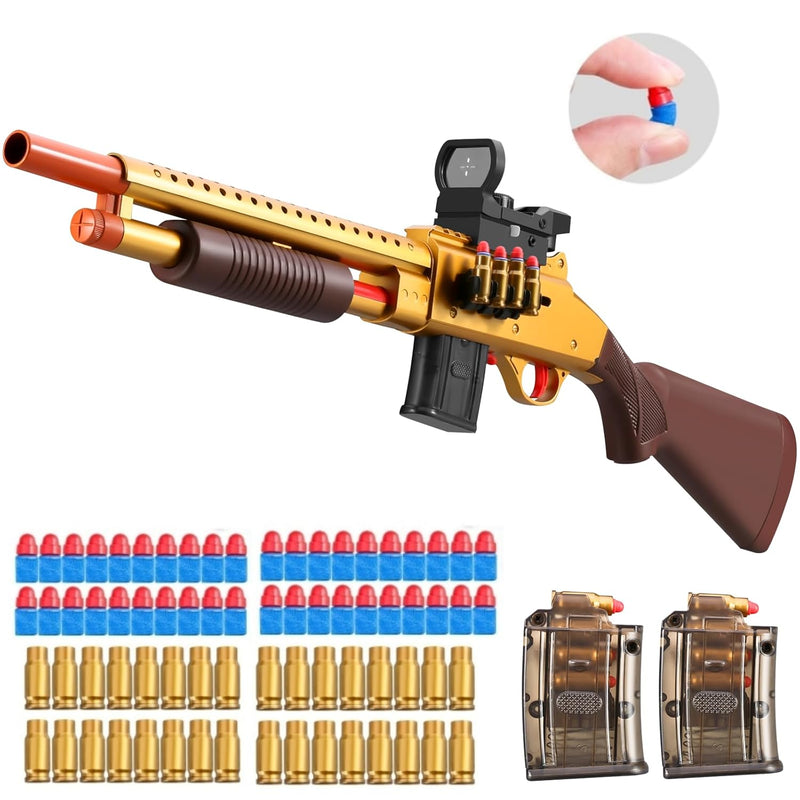 Pump Shotgun Toy Realistic Barrel Shell Ejecting Foam Blaster Gun Soft Bull