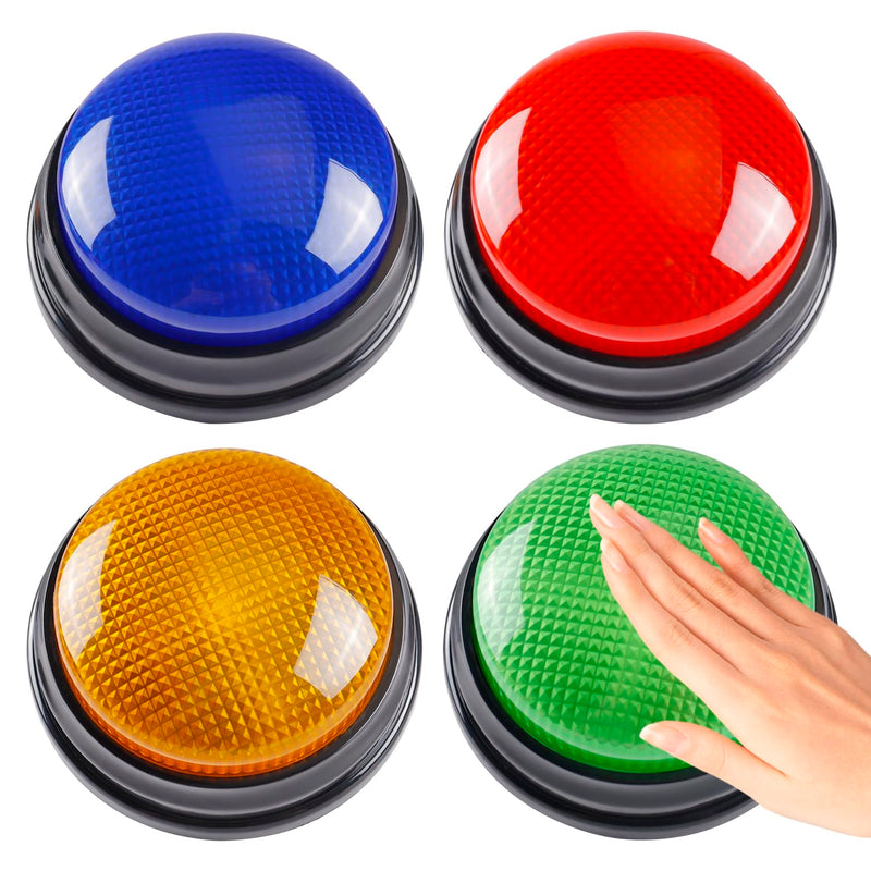 4 Pack Buzzers For Trivia Games: Game Show Buzzers For Kids, Game Buzzers,