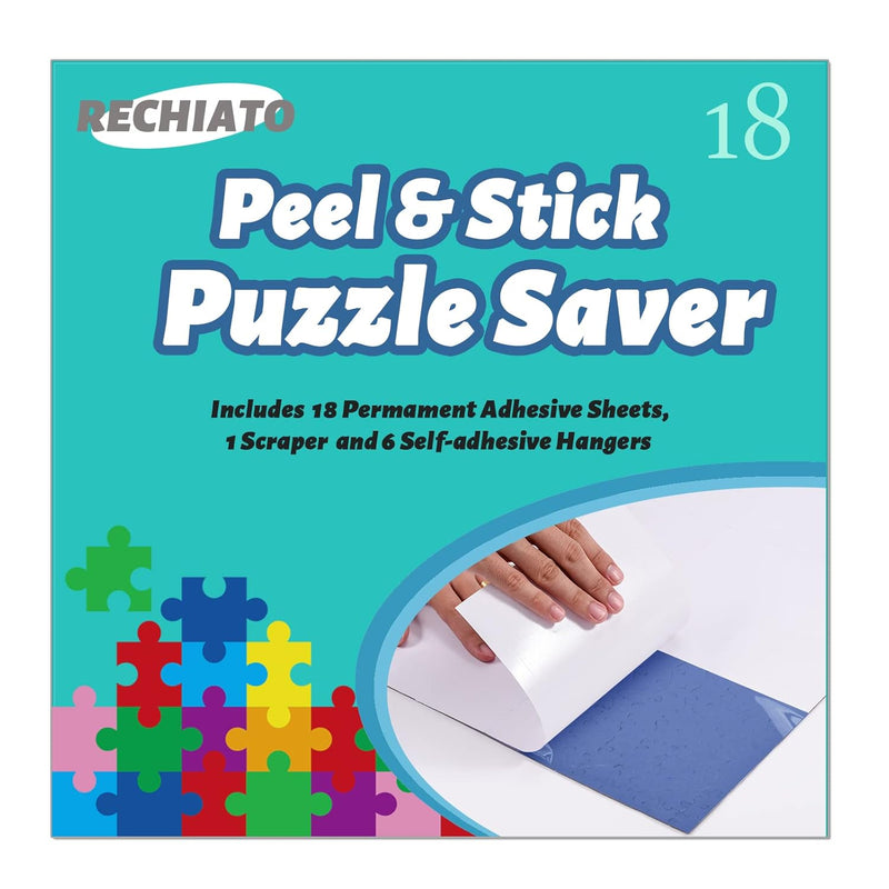 Preserve 3 X 1000 Puzzle Glue Sheets, 18 Sheets Puzzle Saver Peel And Stick