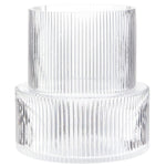 Glass Vase, Ribbed Vase, Flower Vase, Fluted Glass Vase, Clear Vase, Ribbed Glass Vase for Flowers, Modern Vase for Living Room, Dining Table, Entryway, Shelf, Wedding, Office, 7.5 Inches