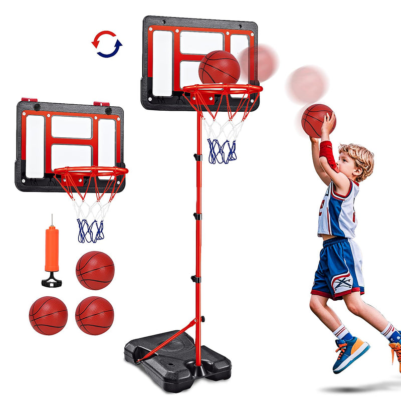 Kids Basketball Hoop Indoor Outdoor, 2In1 Toddler Basketball Hoop For Boy G
