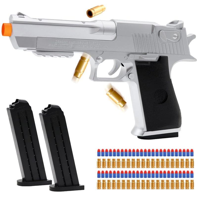 Soft Bullet Toy Gun With 50 Foam Bullets, Shell Ejecting Toy Guns Fidget To