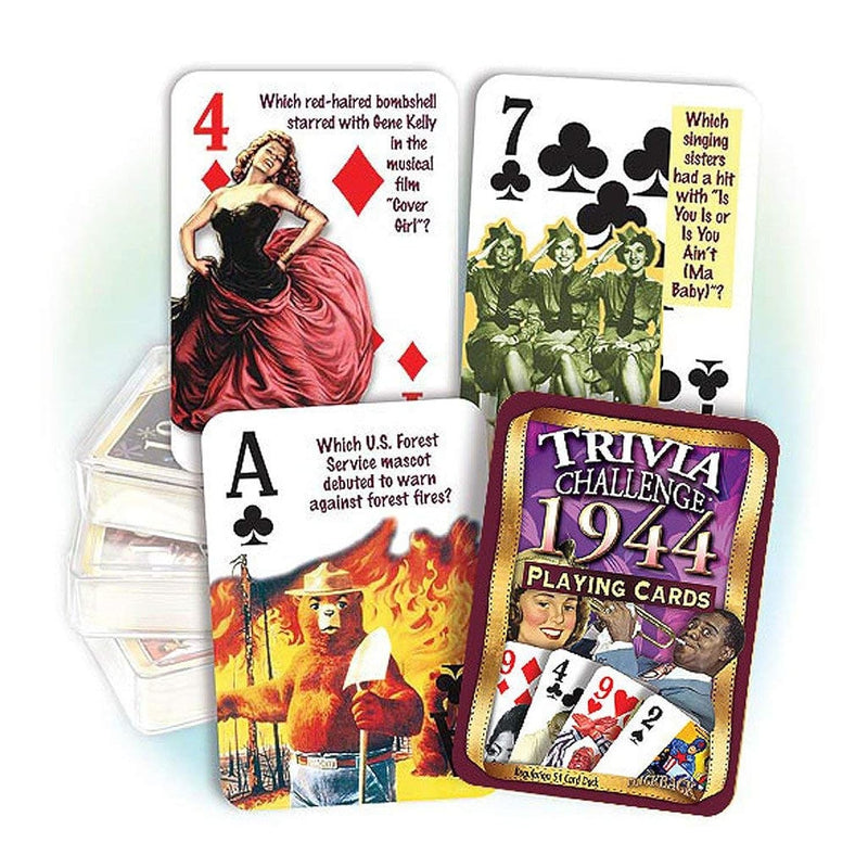 1944 Trivia Playing Cards 80Th Birthday Gift