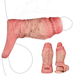 4.64'' Dick Sleeve - Girth Enhancer Sleeve, Realistic Pennis Sleeve Cock Sheath With Cock Ring, Soft & Durable Silicone Penis Enlarger, Light Sex Toy For Man & Couples (M)