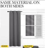 Thermal Insulated Grommet Blackout Curtains for Bedroom (2 Panels, W42 x L63 -Inch, Grey)