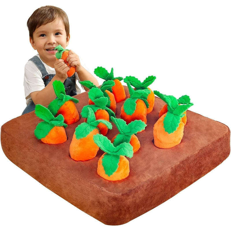 Montessori Toys For Toddlers, 12Pcs Radishes Soft Plush Toys Carrot Harvest Ga