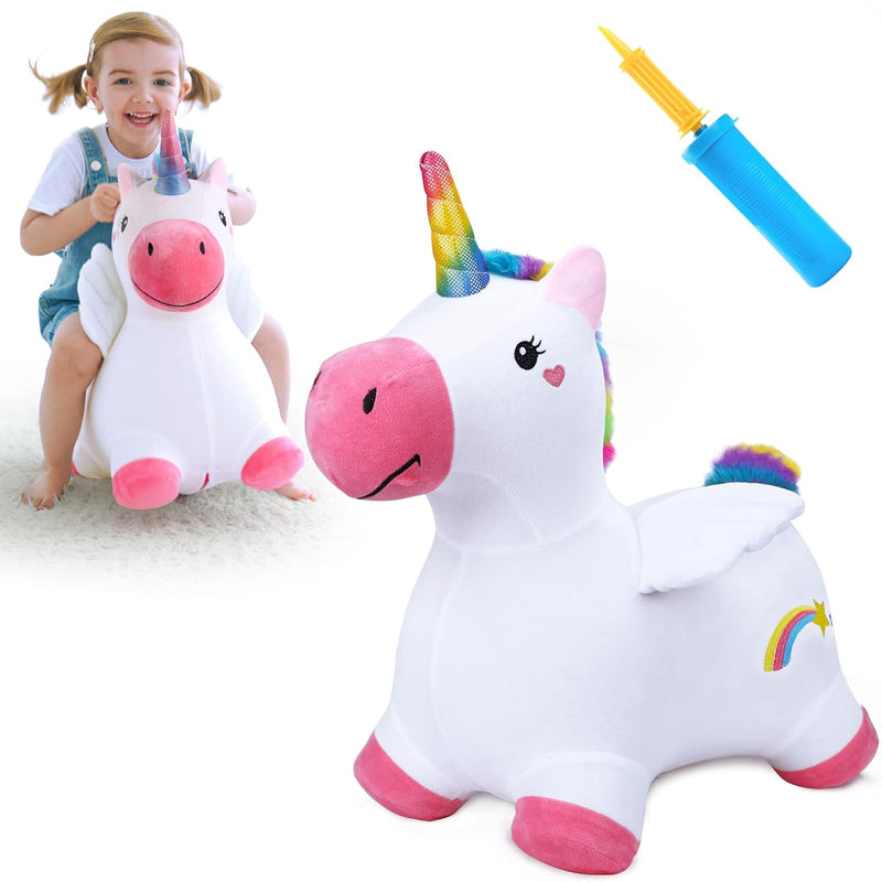 iPlay, iLearn Bouncy Pals Unicorn Horses, Toddler Girl Bouncing Animal Hopp