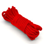 10 Meter Red Soft Cotton Rope for Couples - Bondage Restraints with Solid Braided Twisted Design