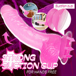 Realistic Pink Dildo Sex Toy For Beginners - Lifelike Huge Silicone Penis With Strong Suction Cup For Hands-Free Play - G-Spot Stimulation Dildos And Anal Sex Toys - 7.5" - Juguetes Sexuales Included