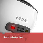 6-Cup Rice Cooker,3-cup Uncooked Rice, Steaming Basket, Removable Non-Stick Bowl, One Touch