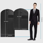 40‘’Garment Bags【3 Pack】Suit Bag for Storage Hanging Clothes Suitable for Storage of Dresses Suits Overcoats Garment Can Provide Neatness and Space-Saving for Your Wardrobe (Black, 40 × 24 Inch)