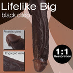 11" Realistic Black Dildo – Thick Silicone with Strong Suction Cup for Hands-Free Play