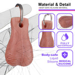 Mini Penis - Sex Novelties,3D Testicles Keychain Prank Gag Gift With Glow Stick, Soft Silicone Penis Shape With Hair, Weird Sex Toys For Women, Man & Couples