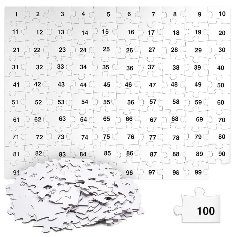 Juvale 100 Pieces Blank Puzzles to Draw On, 27x36 inches Large Make Your Ow