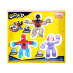 Goo Shifters Marvel Spider-Man Strike Pack. 3 Exclusives: Amazing Agility Spider-Man, Stretch Strength Ghost Spider And Goo Shifter Venom Blast Miles Morales | Amazon Exclusive