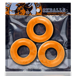 Fat Willy Silicone Cock Ring, Jumbo Cock & Ball Ring, Couples Adult Toys, Mens Pleasure Accessories, Orange, 3-Pack