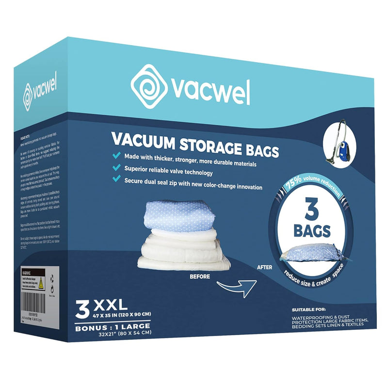 3-Pack Xxl - Vacuum Storage Bags - Space Saver Bags For Clothes Storage – Xl Com