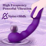 Adult Sex Toys For Women, G Spot Vibrator With 25 Powerful Vibrating Modes, Clitoral Nipple Anal Stimulator Dildo, Soft Silicone Rabbit Vibrators Adult Female Sex Toy-Juguetes Sexuales(Purple)