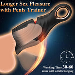 3.98 Inch Penis Vibrator & Stroker, Body-Safe Silicone Male Masturbator With 10 Licking & Vibration Modes, Glans Massager For Men'S Pleasure, Black