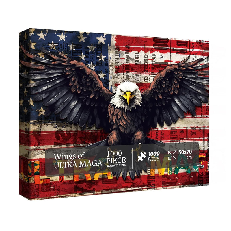 United States Flag Eagle Puzzles For Adults 1000 Piece, Usa Patriotic Faith Ji
