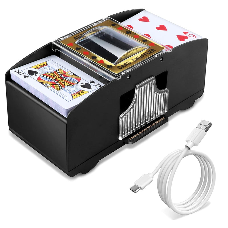 Automatic Card Shufler, Electronic Casino Card Poker Shuffling Machine,2 De