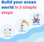 104-Piece Ocean Flower Garden Building Toy Set for Kids Ages 3-5