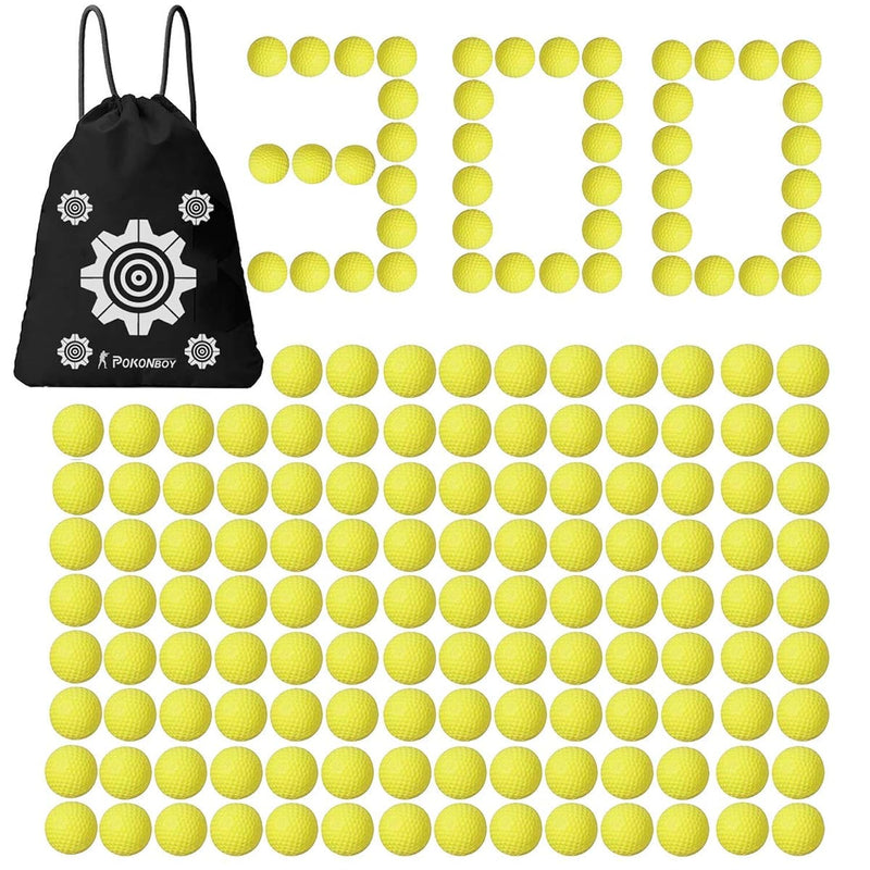 POKONBOY 300 Rounds Refill Pack Balls Ammo Compatible with Nerf Rival Gun,