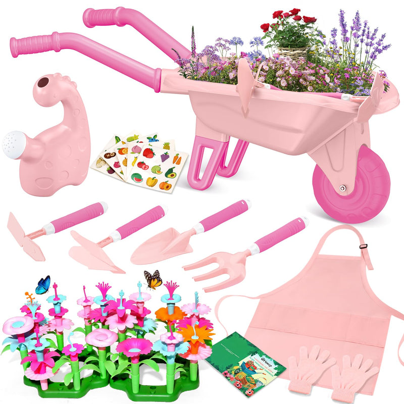 16Pcs Kids Gardening Tools Outdoor Toys Set Backyard Play With 93 Pcs Diy K
