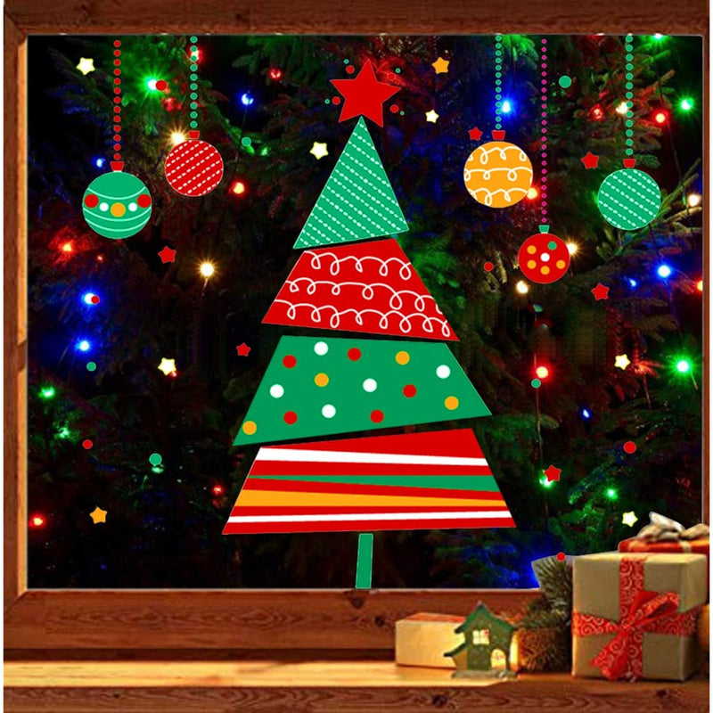 Christmas Window Stickers, Christmas Tree Decal Wall Sticker, Merry Christmas